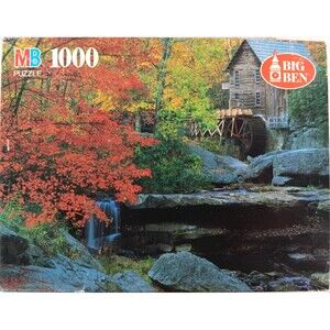Grist Mill 1000 Piece Vintage Jigsaw Puzzle by MB Milton Bradley 1990's